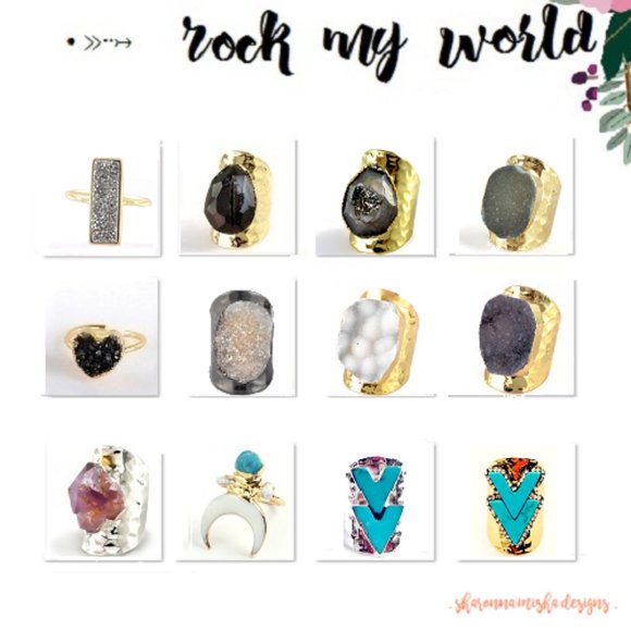 Gunmetal Titanium Drusy Ring - Picture 6 of 6